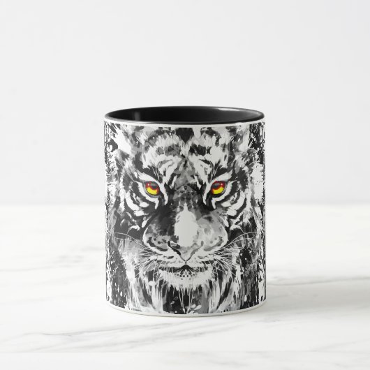 Tiger Café Mug | Tiger Musique noire et blanche (Centre)