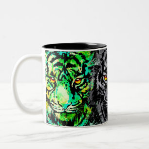 Tiger Café Mug Tigre coloré Tête de café Mug