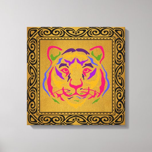 Tiger Canvas afdrukken (Voorkant)