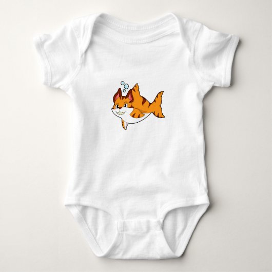 Tiger cat as Shark in Water.PNG Romper (Voorkant)