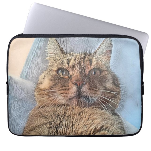 Tiger Cat Illustration Design Laptop Sleeve (Voorkant)