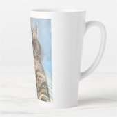 Tiger Cat Illustration Design Latte Mok (Rechts)