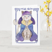 Tiger Cat Kaart (Gele Bloem)