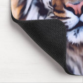 Tiger Cat sluit gekleurde wilde dieren af Muismat (Hoek)