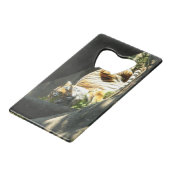 Tiger Catnap Kredietkaart Flessenopener (Voorkant Gekanteld)