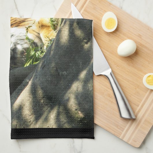 Tiger Catnap Theedoek (Quarter Fold)