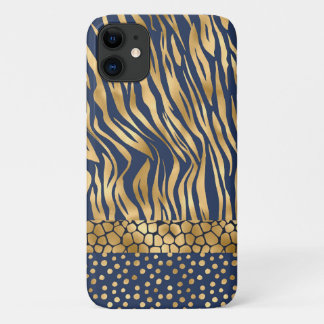 Tiger Chic Gold Chic Stylish Hoesje-Mate iPhone Ca 11 Hoesje