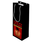 Tiger Chinese custom nieuwjaar dierwijn Bithday Wi Wijn Cadeautas (Voorkant Gekanteld)