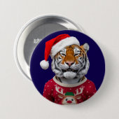 Tiger Christmas Button (Voorkant /achterkant)
