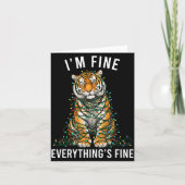 Tiger Christmas I'm Fine Everything Is Fine Wildli Kaart (Voorkant)