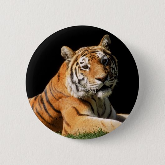 Tiger Closeup Ronde Button 5,7 Cm (Voorkant)