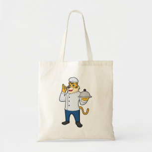 Tiger Cook Chef pet Platter Tote Bag