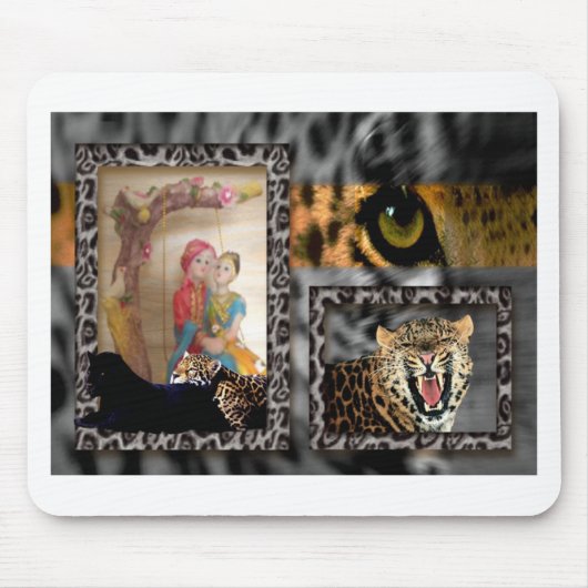 Tiger & Couple Art Print Muismat (Voorkant)