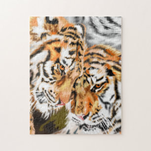 Tiger Couple Jigzaag Puzzle Familie Legpuzzel