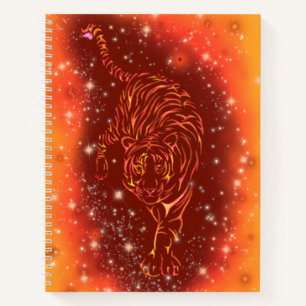 Tiger Courir Carnet Galaxy Starry Nuit