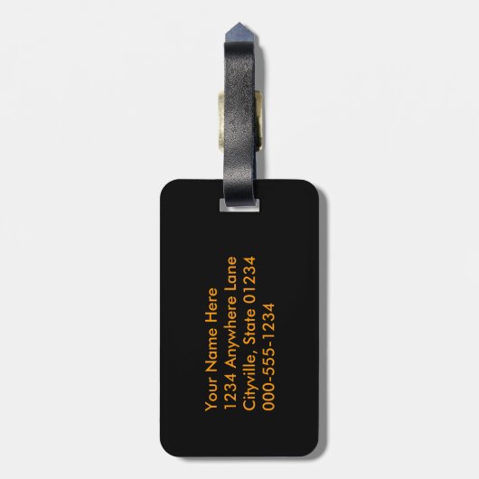 Tiger Crouching in het Oerwoud Bagagelabel (Achterkant verticaal)