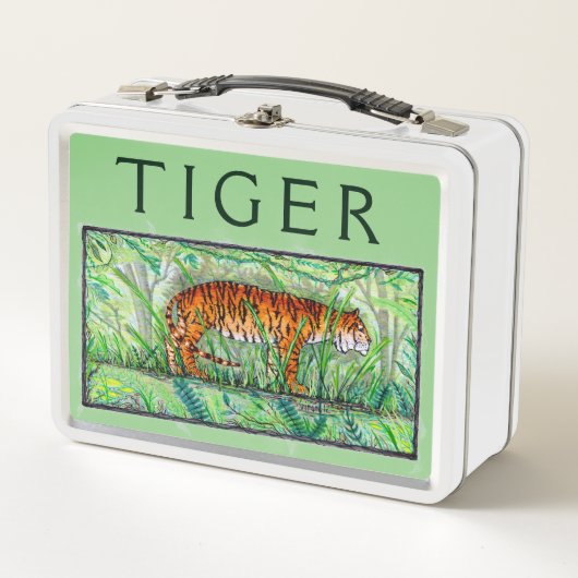 Tiger Crouching in Oerwoud (Voorkant)