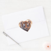 Tiger cub-teken hart sticker (Envelop)