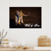 Tiger Cub Walking Poster (Keuken)