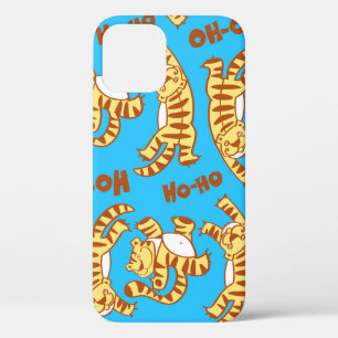 Tiger Cubs Cartoon: Grappig naadloos. iPhone 12 Hoesje