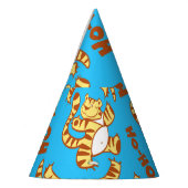 Tiger Cubs Cartoon: Grappig naadloos. Feesthoedjes (Links)