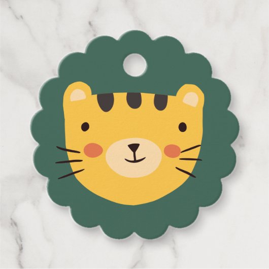 Tiger Cute Birthday Gift Bedankjes Labels (Voorkant)
