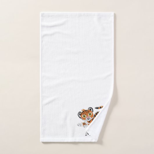Tiger Design Monogrammed (Serviette à main)