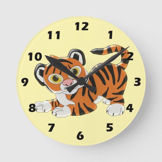Tiger Design Ronde Klok (Voorkant)