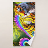 Tiger Dinosaur (Serviette de bain)