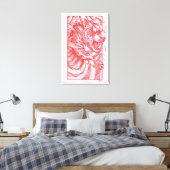 Tiger Dotwork tora Canvas Afdruk (Insitu (Slaapkamer))