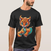 Tiger-Dragon Fusion: Mystiek Hybride Beest T-shirt (Voorkant)