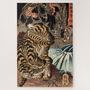 Tiger & Dragon, Kuniyoshi, Ukiyo-e Legpuzzel