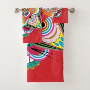 Tiger Dragon Mandala Bath Towel Set Bad Handdoek