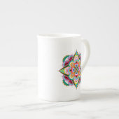 Tiger Dragon Mandala Bone China Mug (Devant droit)