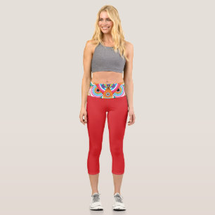 Tiger Dragon Mandala Capri Leggings