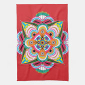 Tiger Dragon Mandala Kitchen Towel Theedoek (Verticaal)