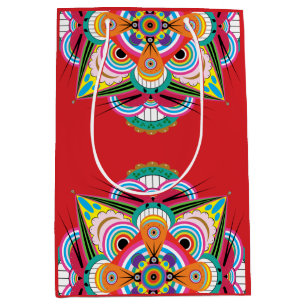 Tiger Dragon Mandala Medium Gift Bag Cadeauzakje