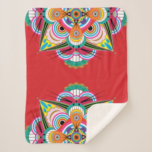 Tiger Dragon Mandala Petite couverture Sherpa (Devant)