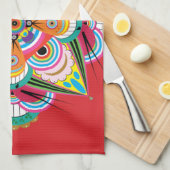 Tiger Dragon Mandala Serviette de cuisine (Quart Plié)