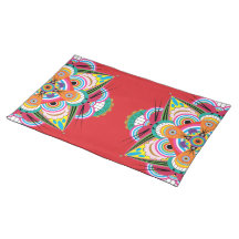 Tiger Dragon Mandala Set de table en tissu