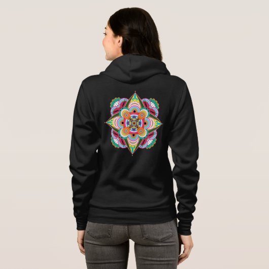Tiger Dragon Mandala Zip Hoodie (Achterkant volledig)