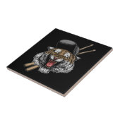 Tiger Drummer Tegeltje (Zijkant)