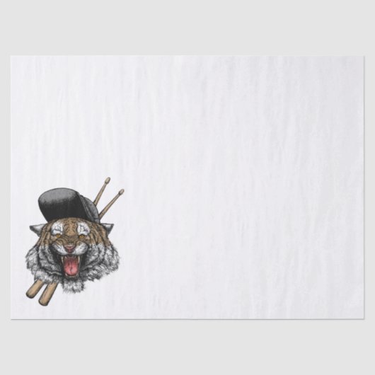Tiger Drummer Tissuepapier (Voorkant)