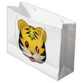 Tiger - Emoji Large Cadeauzakje (Voorkant Gekanteld)