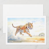 Tiger en action 3 Carte plate (Devant / Derrière)