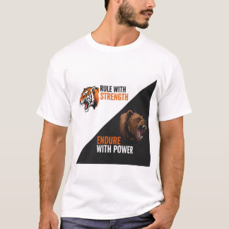 Tiger en Beer splitsen Power Design T-shirt