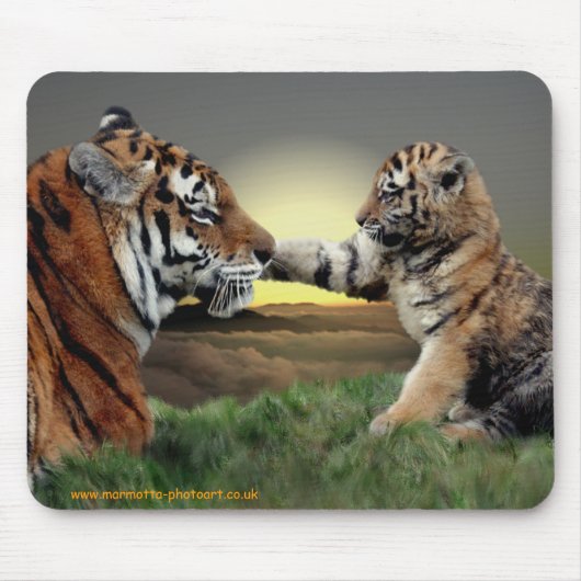 Tiger en Cub Mousemat Muismat (Voorkant)