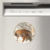 Tiger en haar Cub Magnet Magneet (Insitu (Vaatwasser))