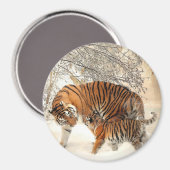 Tiger en haar Cub Magnet Magneet (Voorkant / Achterkant)