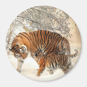 Tiger en haar Cub Magnet Magneet